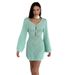 Women's Clothing New Beach Skirt Women's Solid Color Sexy Knitted Hollow Bikini Swimsuit Cover Up Sun Protection Clothing_ecoleips.com