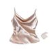 Women's Fashion Satin Camisole - Slim Fit Pure Color Tank Top With Ultra-Thin Straps (Apricot/Black/White)_ecoleips.com
