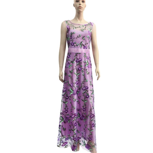 Women’s Clothing New Style Fashionable Sleeveless Evening Dress Embroidered Women's Large Swing Skirt_ecoleips.com