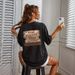 Women's Casual Loose T-Shirt Round Neck Short Sleeve Printed Simple Sports Top Style_ecoleips.com