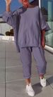 2025 New Casual Solid Color Round Neck Long Sleeve Top Sports Versatile Pants Set For Women_ecoleips.com