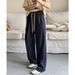 Dark Blue Curved Wide-leg Jeans Women, 2026 Spring-summer Thin High-waisted Loose Straight Versatile Slimming Long Pants_ecoleips.com