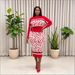 Women's Clothing African Plus Size Women's Casual Suit Set Pleated Print Long Sleeved Top And Skirt Two Piece Set For Autumn Spring Modest Abaya Dress_ecoleips.com