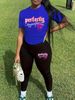 Women's Casual Loose And Fashionable Lip Print And Letter Pattern Printed Loose T-shirt+cropped Pants Two-piece Set Home Sportswear Daily Wear-463_ecoleips.com