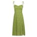 Cross-border Supply Green Floral Print Camisole For Women, Summer 2024 New Style, Beach Vacation Outfit, Waist-cinching_ecoleips.com