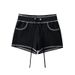 Women's Clothing Color Bright Line Casual Shorts Hot Girl Low Waist Drawstring Slim Sports Hot Pants_ecoleips.com