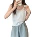 Women's Clothing Hollow Sleeveless Camisole For Women To Wear As Outerwear In Summer Suits Ice Silk Outerwear Bottoming Shirt _ecoleips.com