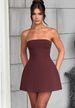 Women's Clothing Spring And Summer New Sexy Street Fashion Tube Top Slim High Waist A Line Dress_ecoleips.com