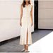 Women's Slim Fit Knitted Vest Dress European American Style round Neck Sleeveless See through Long Dress Summer 2026_ecoleips.com