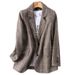 Women's Clothing new plaid small suit for women all match style spring loose version casual net celebrity jacket for women autumn_ecoleips.com
