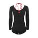 plus Size Sun Protective Conservative Long Sleeve Swimsuit Tummy Covering Slimming Lace Trimmed Wholesale Women's Swimwear for Hot Springs And Vacations_ecoleips.com
