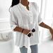 Women's Clothing Fashion Hollow Stitching Lace Loose Shirt_ecoleips.com