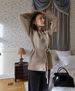 Elegant V-Neck Knit Cardigan – Oversized Long Sleeve Wrap And Adjustable Belt Top For Women_ecoleips.com