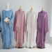 Elegant Turkish Batwing Sleeve Fringe Maxi Dress - Flowy Bohemian Long Dress With Tassels For Women_ecoleips.com
