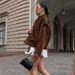 Women’s Autumn/Winter Suede Jacket – Wide Shoulder Long Sleeve Coat With Pockets | Stylish Casual & Formal Outerwear_ecoleips.com