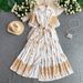 Women's French Retro Heavy Embroidery Lapel Dress Korean Style Single-Breasted Slimming Ruffled Long Skirt Summer Dress_ecoleips.com