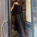Summer Hollow Out Shoulder Bridesmaid Dress Elegant Pleated Solid Color Robe Dress Jacquard Slim Fit Patchwork Women Long Dress_ecoleips.com