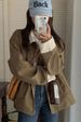 Beige Work Jacket Women, Spring/autumn 2026 New Vintage Hong Kong Style, High-end Feel, Oversized Top For Petite_ecoleips.com