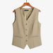 Women's Slim Fit Short Vest Suit Waistcoat Black 2025 Spring Autumn Outer Wear Layered Top Small Size_ecoleips.com