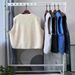 Casual And Relaxed Autumn-Winter Fleece Knit V-Neck Vest, Lamb Wool Warm Vest Jacket For Women_ecoleips.com