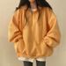 Women's Trendy Pullover Hooded Sweatshirt Long Style Korean Fashion Loose Fit Spring Autumn Winter Fleece Lining Thin Korean Style_ecoleips.com