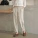 Suitable For All Seasons Lin Harem Wom, Summer Thin New Style, High-End Loose Fit, Petite Casual High-Waisted Plus Size Cropped Pants For_ecoleips.com