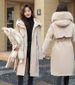 Detachable Faux Fur Trim Hooded Long Puffer Coat - Winter Warm Thickened Polyester Parka With Oversized Hood (Available In 5 Colors & Sizes)_ecoleips.com