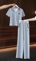 Women's Stylish Sports Suit Set Petite Chic Youthful Versatile Slimming Lapel Short Sleeve Summer New Style_ecoleips.com