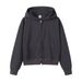 Korean Women's Short Pure Cotton Composite Silver Fox Velvet Zipper Jacket Women Autumn And Winter Loose Casual Versatile Hoodie Wholesale_ecoleips.com