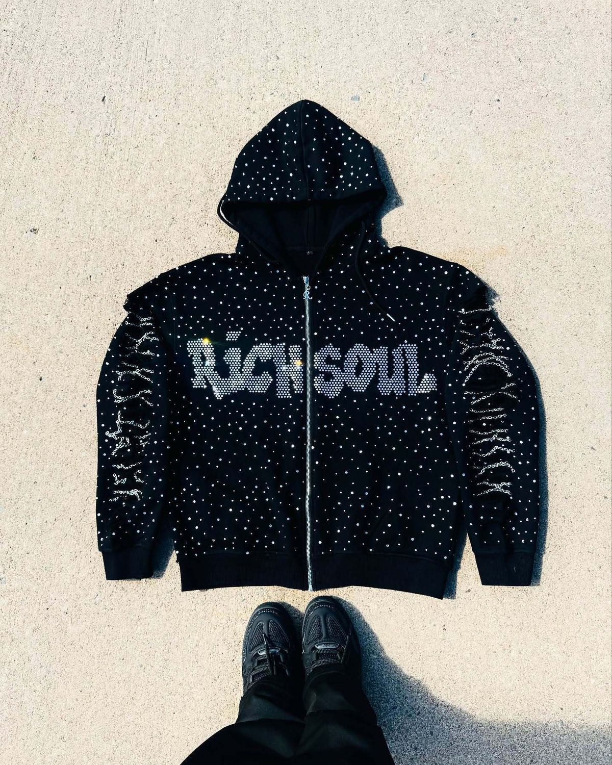 Unisex American Style Heavyweight Chain Hoodie Unique Digital 3D Print Design Sweatshirt for Women_ecoleips.com
