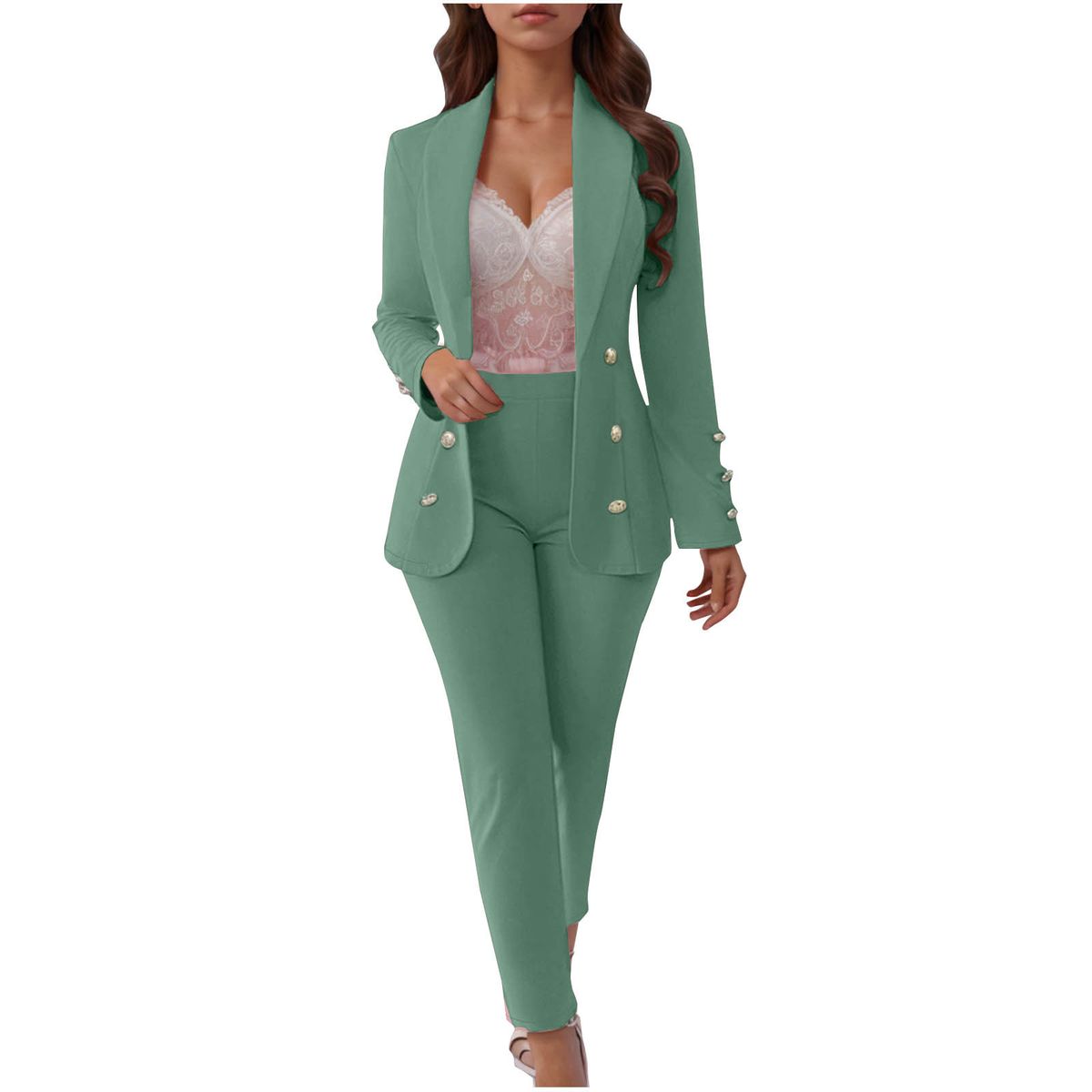 Women's Clothing Women's New Fashion Button Slim Lapel Cardigan Temperament Suit Jacket Suit_ecoleips.com
