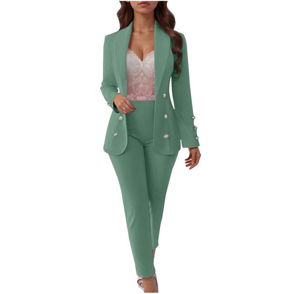 Women's Clothing Women's New Fashion Button Slim Lapel Cardigan Temperament Suit Jacket Suit_ecoleips.com