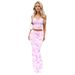 Voya Women's Pure Desire Style Tie Dye Fashion Set Summer Vest Long Skirt Two-piece Set_ecoleips.com