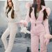Women's Outdoor Fashion Ski Suit Jacket Hoodie Outdoor Sports Jumpsuit Zipper Ski Suit_ecoleips.com