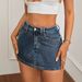 High Waisted Slimming Denim Mini Skirt Washed Retro Style Sexy Stylish Versatile Anti Exposure Bodycon Skirt for Women_ecoleips.com