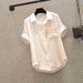 Women's Clothing Slightly Fat And Thin Striped Tops Large Size All Match Fat Girl Age Reducing Shirt_ecoleips.com