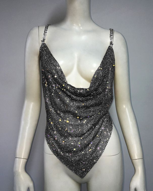 Women's Clothing Sexy Irregular Vest Sweet and Spicy Chain Suspender_ecoleips.com