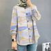 Women’s Clothing new women's Muslim floral shirt fashion puff sleeves_ecoleips.com