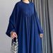 2024 New Model Abaya Middle Eastern Muslim Robe Large Hem Fashionable Elegant Dress_ecoleips.com