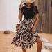 Elegant Women's Patchwork Dress Printed Short Sleeve 2026 Summer New Arrival And Platforms In Europe And America_ecoleips.com