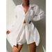 Women's Clothing Shirt Style Suits Beach Jackets Holiday Sun Protection Clothing Loose Sun Protection Clothing Swimsuits Bikini Cover Ups_ecoleips.com