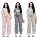 Women's Summer Fashion Two Piece Set Southeast Asian Style Puppy Print Slimming Straight Leg Wide Leg Pants Short Sleeve Top_ecoleips.com