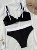 Women's Clothing High Waisted Push Up Bikini Set Style Two Piece Swimsuit Women's Tight Fit Backless High End Beachwear_ecoleips.com