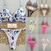 Women's Sexy Color Blocked Leopard Print Bikini Swimsuit European American Style Swimwear_ecoleips.com