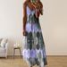 Women's Casual Long Maxi Dress Stylish V‑Neck Spaghetti Strap Design For Daily & Vacation Wear_ecoleips.com