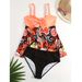 Sexy High Waist Bikini Set - Women's Ruffle Strappy Swimwear (Push Up Tummy Control Adjustable Ties Beach Vacation)_ecoleips.com