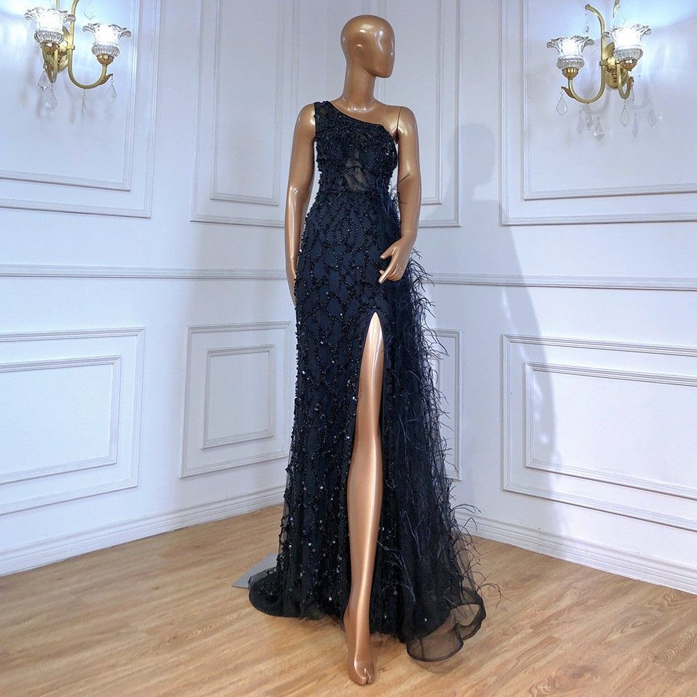 New Color Sequin Fairy Long Sleeveless Fashion Slim Temperament Medium Long Evening Dress Female_ecoleips.com
