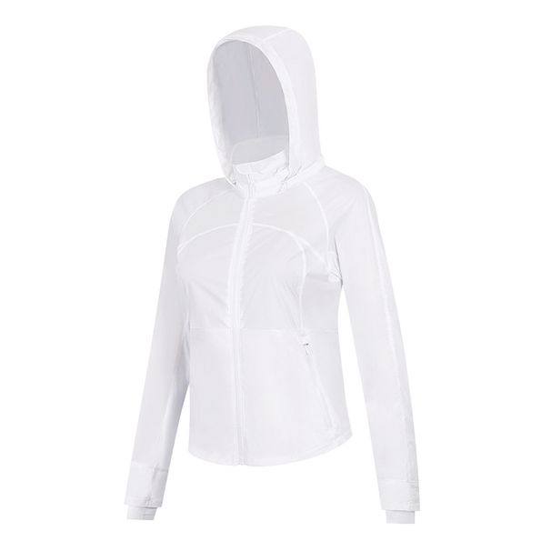 Women's Clothing Hooded Sun Protection Jacket Slim Fit Running Yoga Outdoor Sports Clothing Fitness Outerwear Summer_ecoleips.com