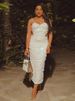 K Sequin Nail Bead Suspender Long Evening Gown, Socialite Party Slit Dress_ecoleips.com