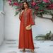 Verve AB431 Fashion Dress Muslim Arab Dubai Embroidered Abaya Jalabiya Home Robe_ecoleips.com